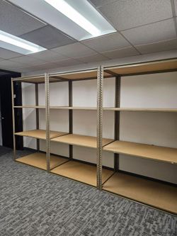 Industrial Racks 48 in W x 30 in D Used Heavy Duty Storage Shelving 4 Tier Stronger Than Homedepot Lowes And Costco Delivery Available