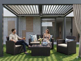 Patio Furniture / / Love seat / Set of chairs and coffee table