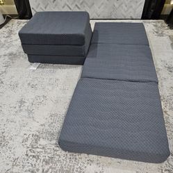 Sleep Tri-Folding Memory Foam Mattress Topper, 4 Inch Gel Folding Mattress for Camping