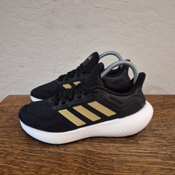 Adidas PureBoost 22 'Black Gold Metallic' Athletic Running Shoes Women's Size US 5
