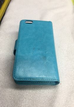 Wallet case for iPhone 6 color blue leather new