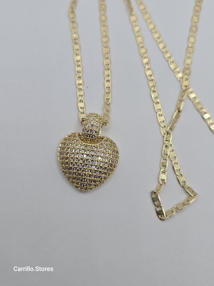 VALENTINE'S DAY BEAUTIFUL HEART NECKLACE multi-stones Gold-plated