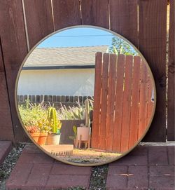 Mirror with Gold Trim