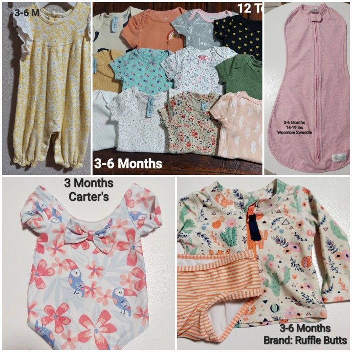 3-6 MONTHS BABY GIRL CLOTHES (ROPA PARA NIÑA BEBE TALLA 3-6 MESES)