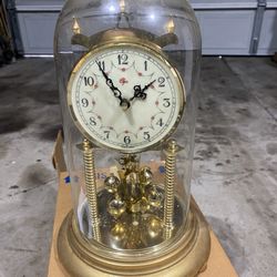 Vintage Elgin Anniversary Dome Clock – Rotating Pendulum – Made in Japan