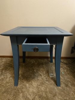Small Blue Side Table