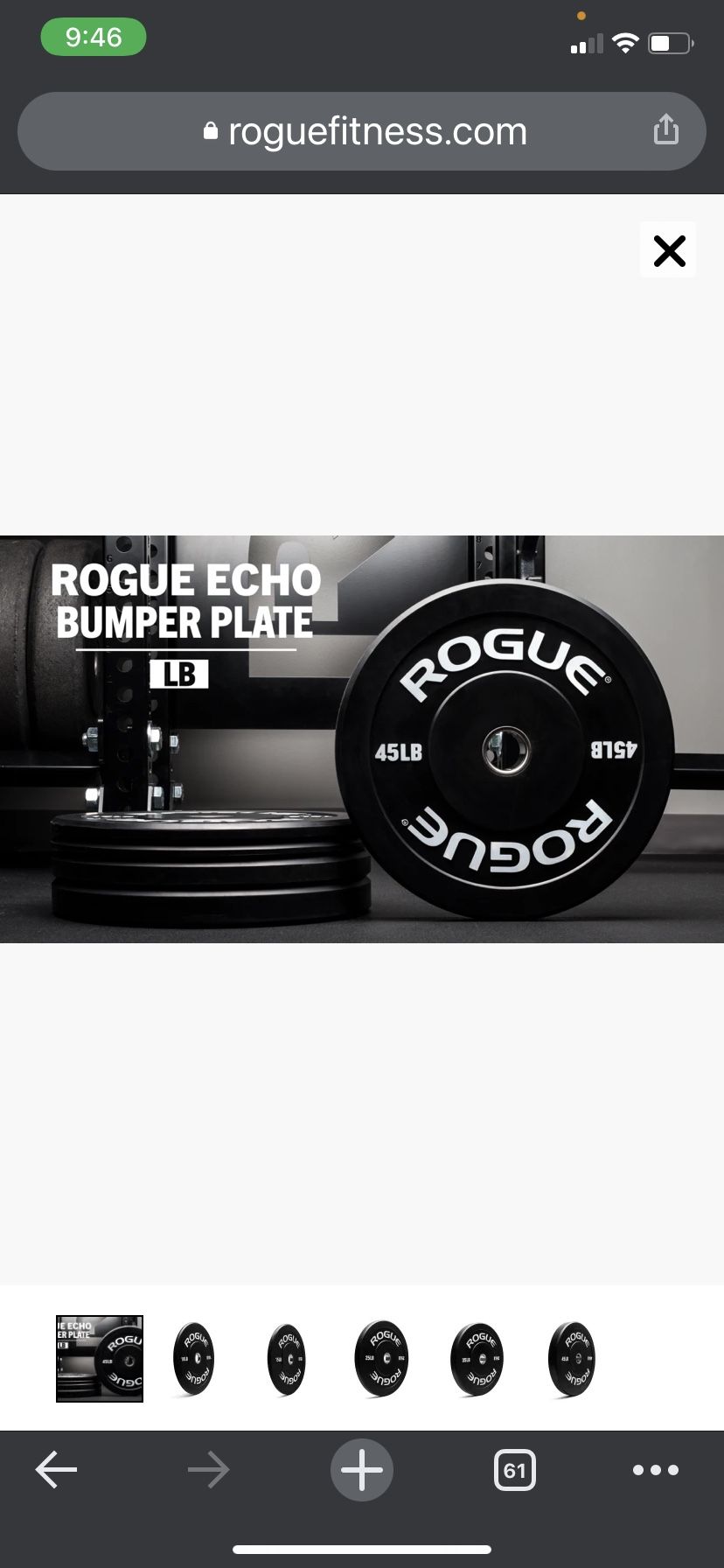 Rogue Fitness Echo Plates Olympic Plates 25lbs 45lb Echo