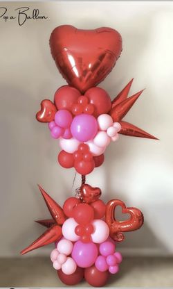 Valentine Balloon Column 