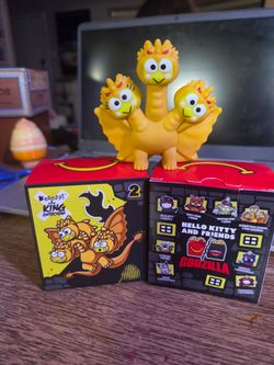 McDonald's Hello Kitty & Friends Godzilla Happy Meal Toy #2 Keroppi X King Ghidorah