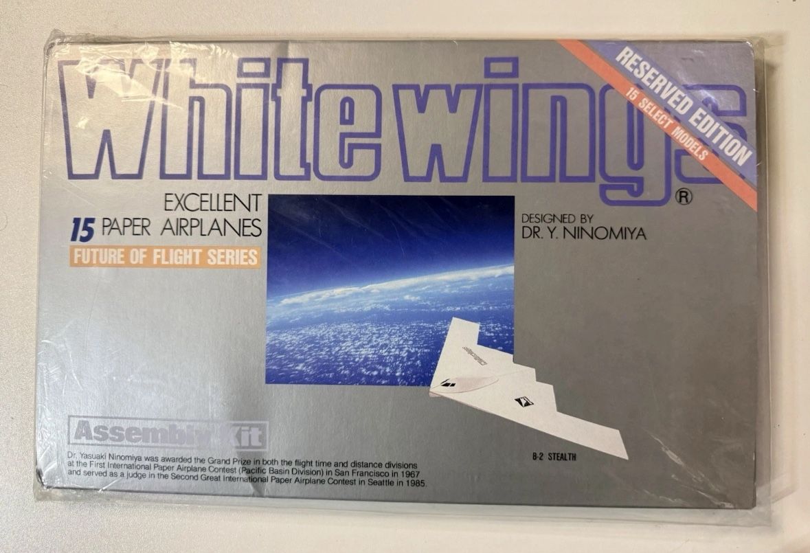 1990 White Wings Paper Airplanes Kit Reserved Edition-Future of Flight Series