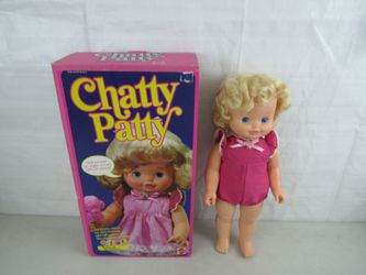 Vintage 1983 Mattel Chatty Patty Talking Doll & Box Only-Works