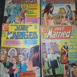 4- Charlton Comic Books Just Married