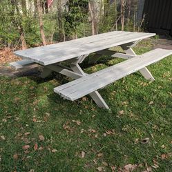 Large White picnic table