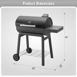 Feasto 30-in W Black Barrel Charcoal Grill