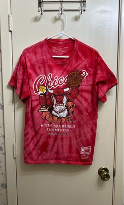 Mitchell &Ness Chicago Bulls 6Time World Champions T Shirt Size Large