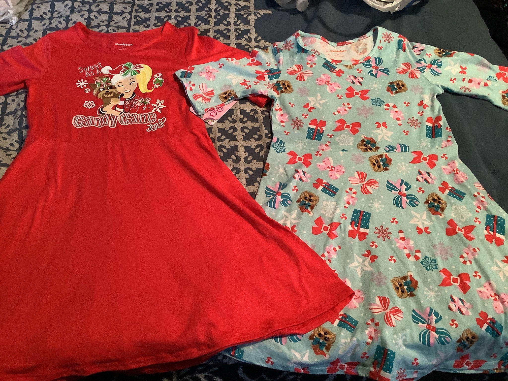 jojo siwa christmas dress Jojo Siwa Girls 3/4 Sleeve Play Dress, 2-Pack, Sizes 4-10