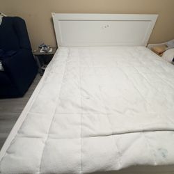 King Size Bed Frame And Mattress  With Topper