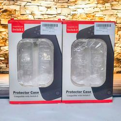 Clear Switch 2 Dockable Case for Nintendo Switch 2025, Ultra-Thin Hard Protective Case for Switch 2, Console and Controller Grip, Waterproof, Scratch-