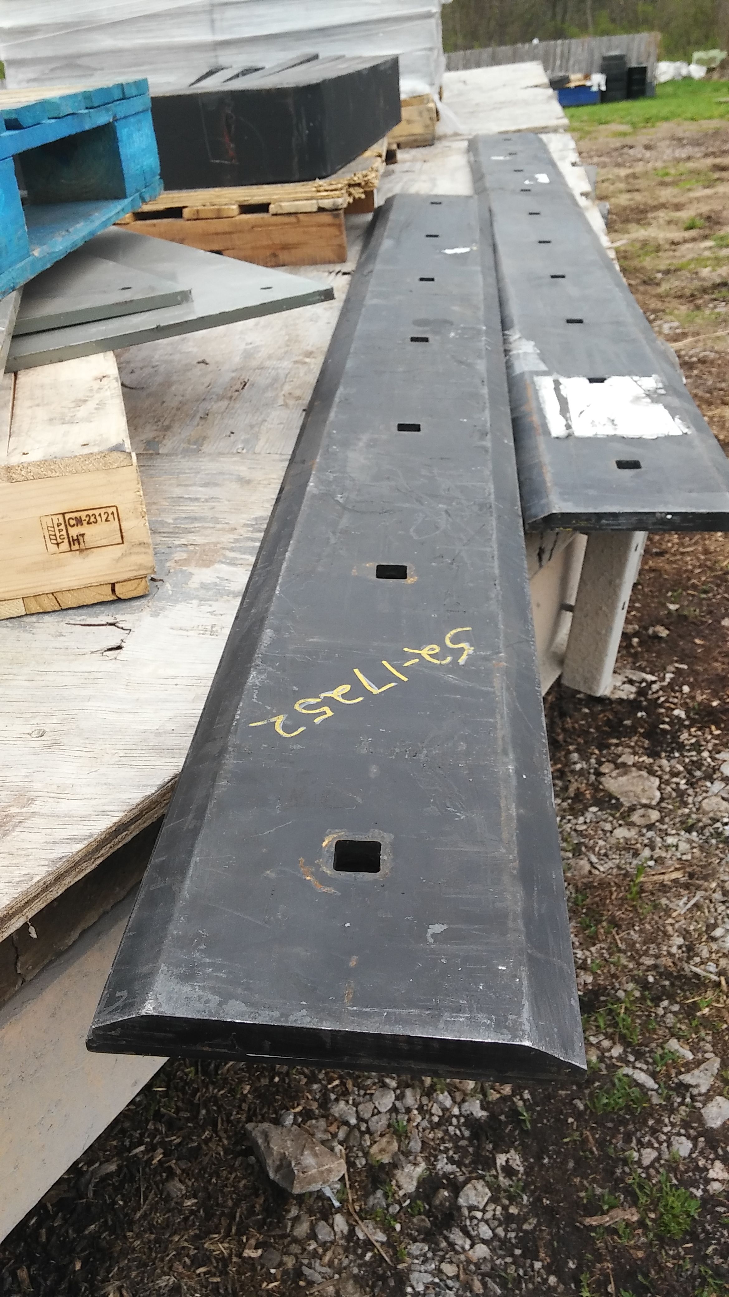 Flat Edge blades, One 8' L x 8" W x 3/4" Thickness + 2 others