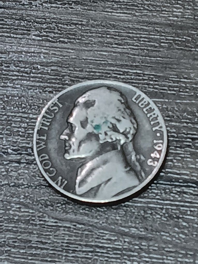 This One Is A Very Great Piece (1943)No Mint Mark Jefferson Nickel 