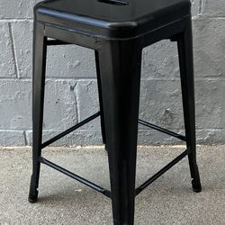 Black Metal Stool