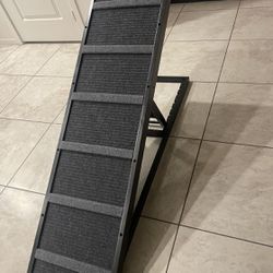 Big size 58 in PETS Dog Ramp for Bed - Portable Ramp for Dogs, Folding Dog Ramp for All Breeds - Adjustable Wooden Dog Ramp for Couch, Car or Sofa