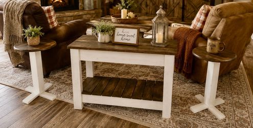 Farmhouse Entryway Table and End Table Set
