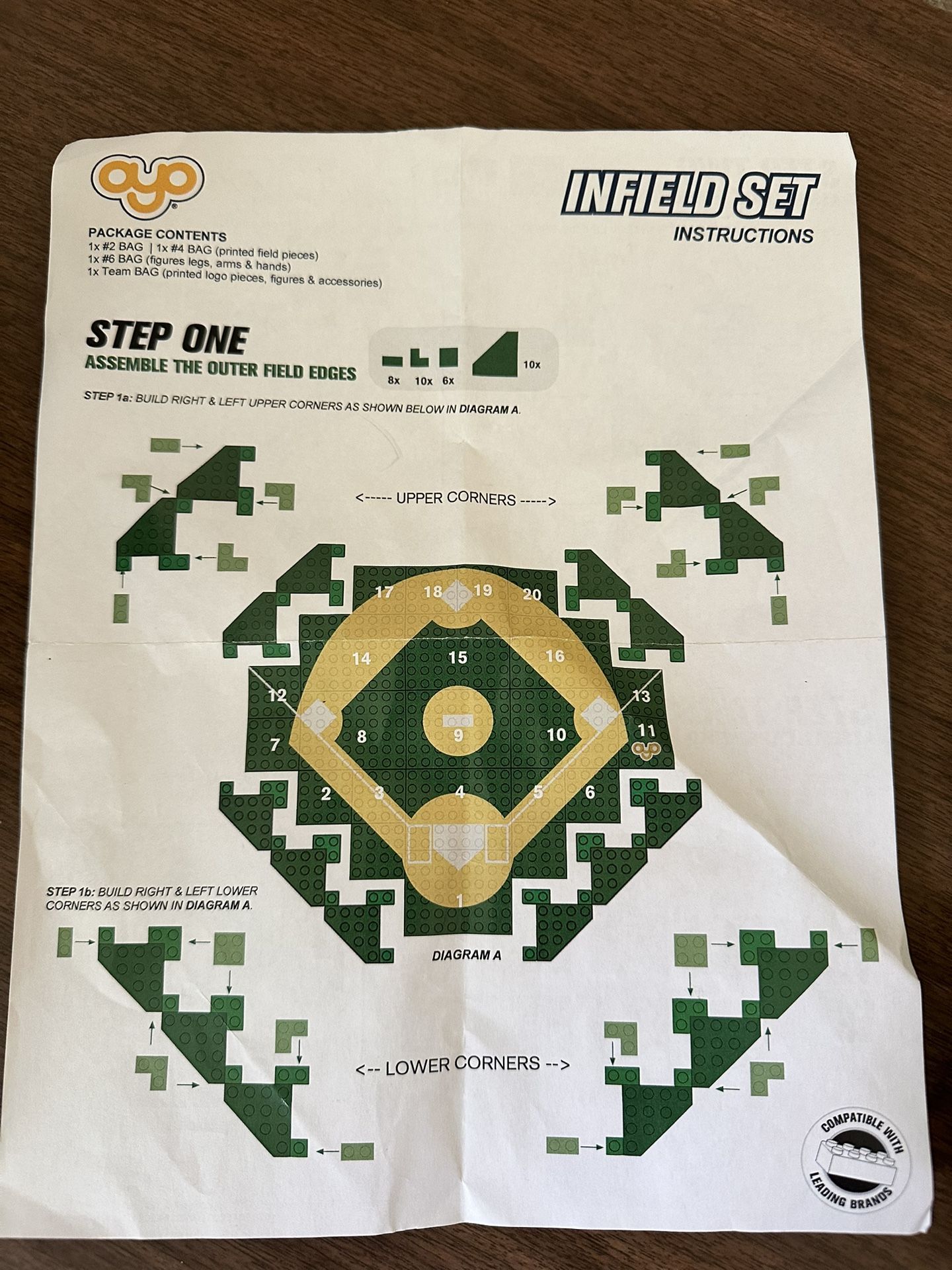 Mariners Infield Lego Set With Players