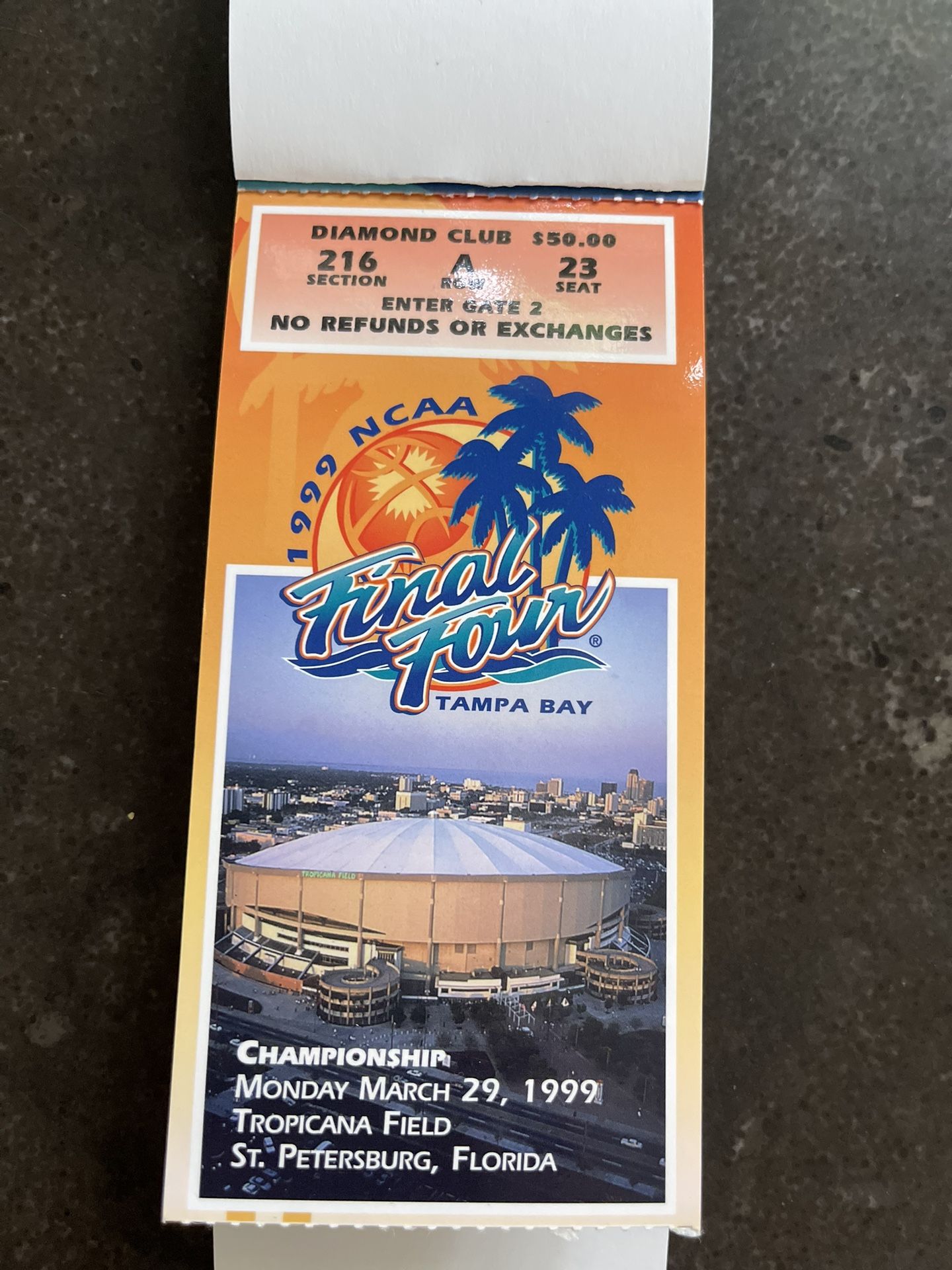 NCCA Final Four 1999 Ticket