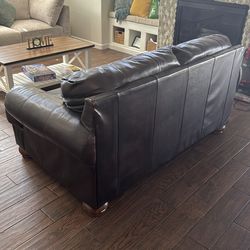 Brown Leather Sofa