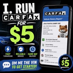 CARFAX REPORTS FOR ANY CAR 
