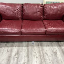 100% Leather Queen Sleeper Sofa
