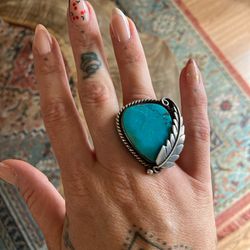 Sterling Silver And Turquoise Ring 7