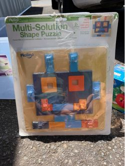 NEW P'kolino Wooden Multi-Solution Robot Shape Puzzle - Ages 2+