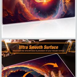Large Gaming Mouse & Keyboard Pad, 31.5 x 11.8inch Extended Long Smooth Fabric Professional Gaming Mousepad, Non-Slip Base Mouse Pads, Computer Mouse 