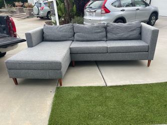 L Gray Shaped Couch