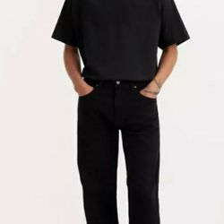 Levi's Men's 559 Loose Straight Fit Black Denim Jeans- 36x34