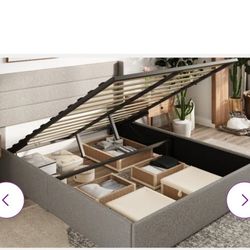 Braya Hydraulic Lift Up Storage Bed Frame