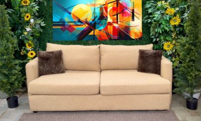 Free Delivery 🚚 Used Fusion Furniture Dark Beige Couch