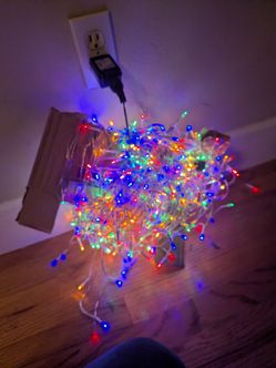 Rainbow icicle LED string lights