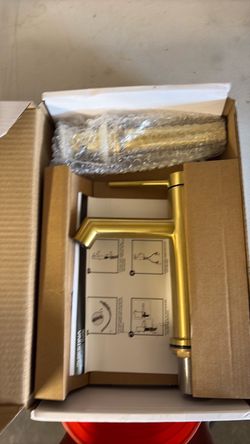 Brushed gold bath faucet- new