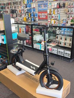 Electric scooter for Adults and big kids with storage basket and a seat