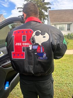 Snoopy and Joe cool leather jacket