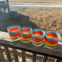 Vintage Striped Cup Set