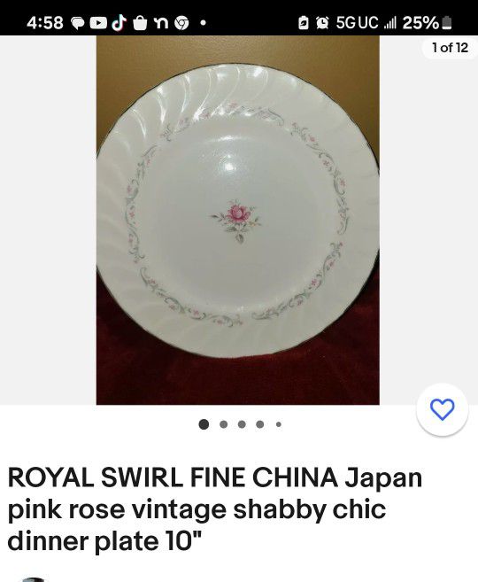 Royal Swirl Fine China Japan 47pcs