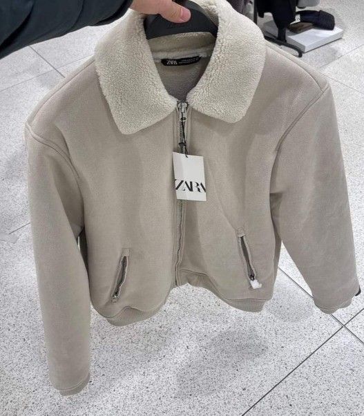 Mens Vegan Suede Jacket Sherpa XL Zara