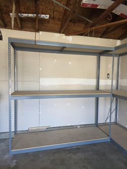 Garage Storage Shelving 84 in W x 24 in D Stock Supply Rack Shelves Delivery Available