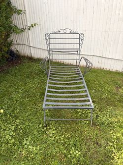 Vintage Metal Chaise Lounge