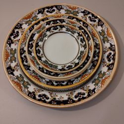 Set of 7  Antique Mintons Stratford England Plates
