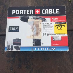 NIB Porter Cable 12volt Drill With Lithium Batteries